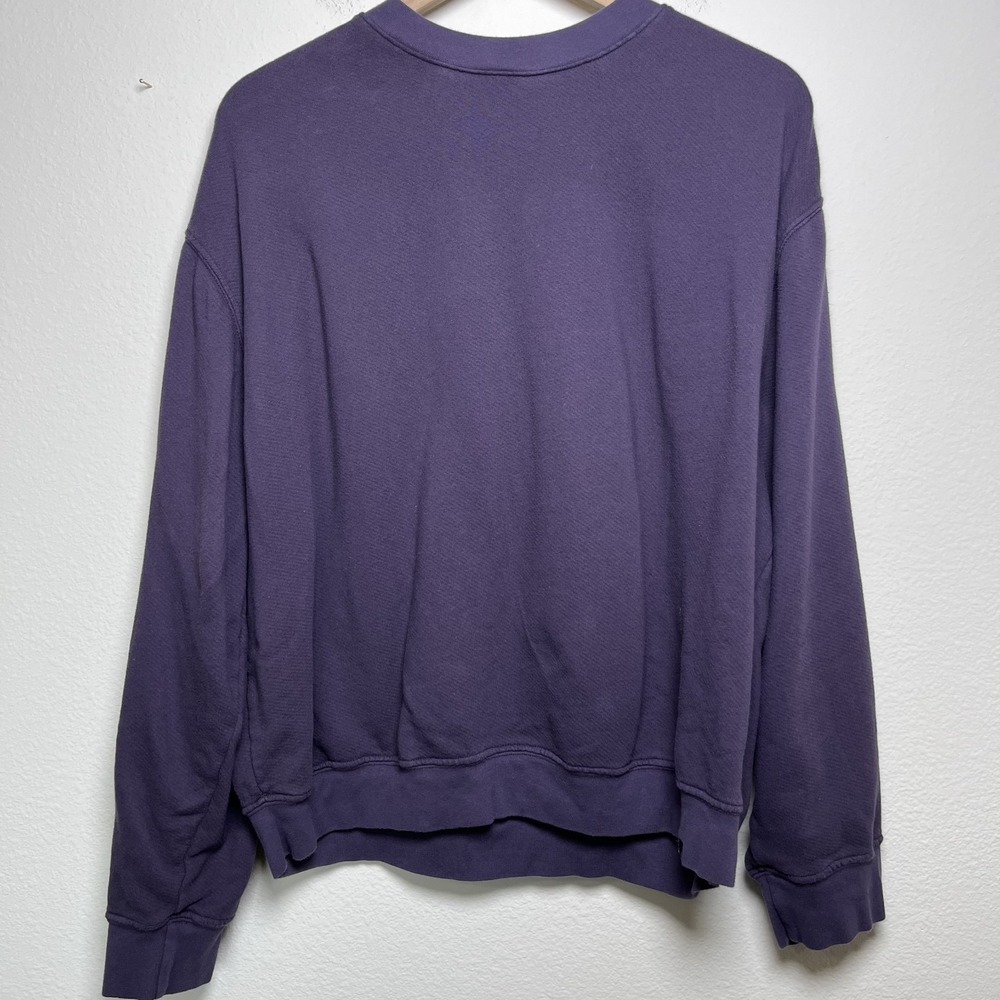 Set Active Women Lightweight Sweater Large Purple Classic Crewneck Oversized Gym